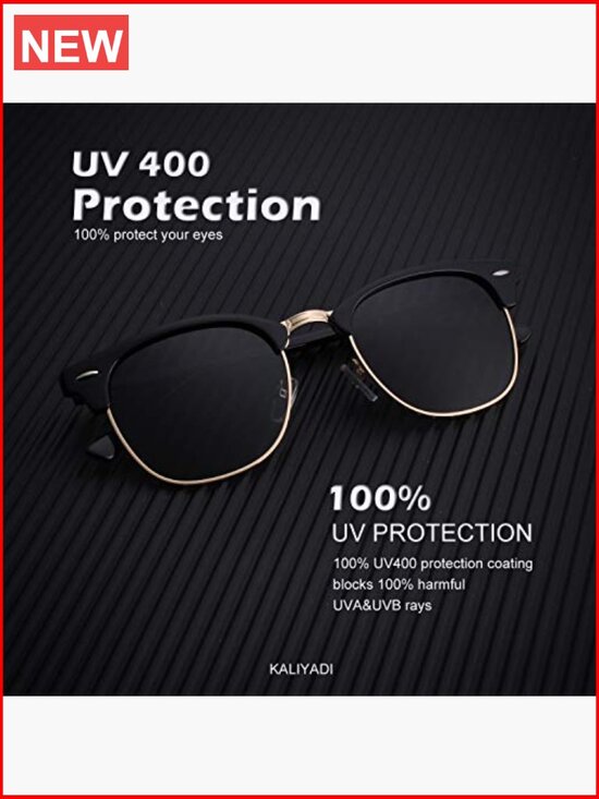 Polarized Sunglasses Men Women Semi-Rimless Retro Driving UV Blocking main image 5